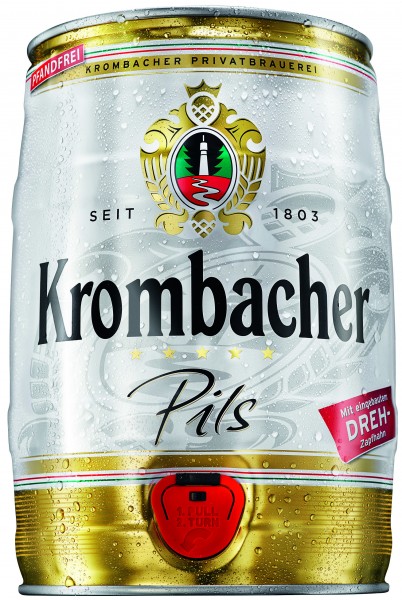 2 x Krombacher Party Keg 5 L 4,8% vol.-REDUCED BBD: 10.02.24