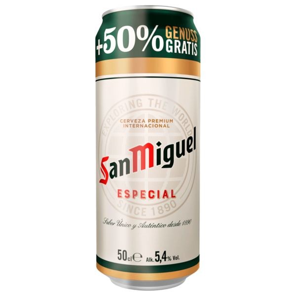 24 bidons de 0,5 L de San Miguel Especial Overfill 5,4% Vol, consigne incluse - JETABLE