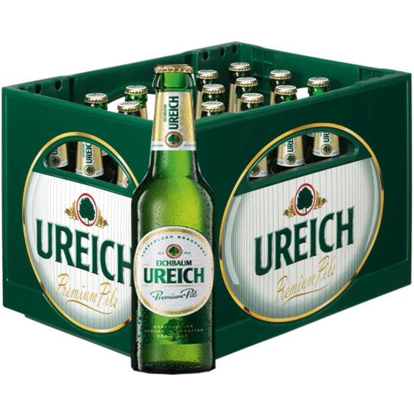 20 x Eichbaum Ureich Premium Pils 0.5l 4.9% vol. cas d'origine