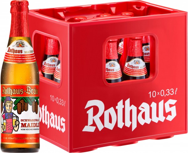 20 x Rothaus Schwarzwald Maidle 0,33l 5,1% vol. 2 x 10er cas d'origine