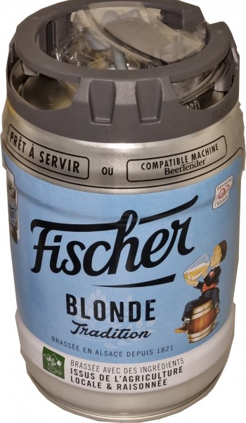 FISCHER Bière blonde tradition d'Alsace 6% fût pression 5l pas cher 