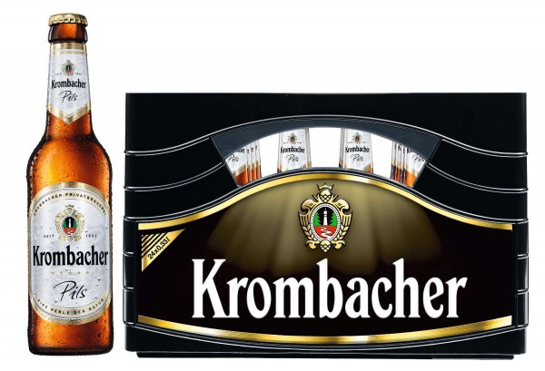 24 x Krombacher Pils 0,33l 4,8% vol.Original-caisse REDUCED best before 11/19