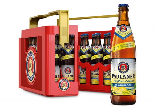 20 x Paulaner Weissbier Lemon 0.5L sans alcool Cas d'origine REDUCED best before 06/20