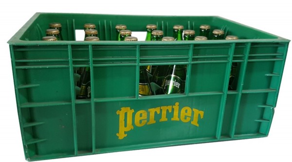 24 bouteilles d'eau minérale Perrier de 0,33 L en boîte d'origine