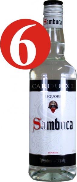 6 x Carducci Sambuca 40 % 0,7 l