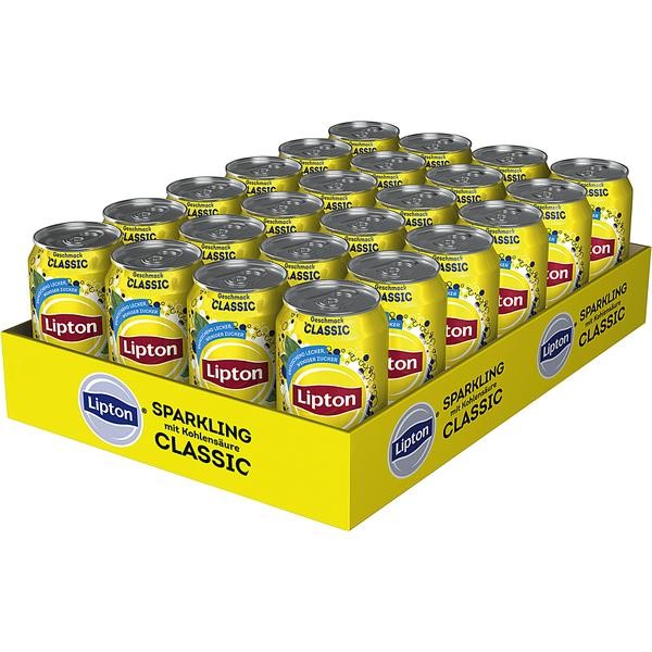 Lipton Sparkling Classic Carbonated Ice Tea 24 x 0,33L canette Jetable