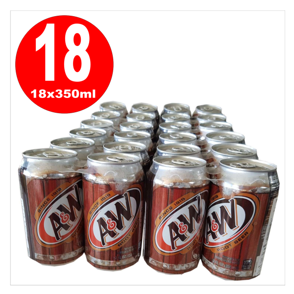 Boîtes 24x0,350mL A & W Rootbeer Softdrunk des États-Unis, y compris un dépôt de 4,5 Euro DPG Réduction